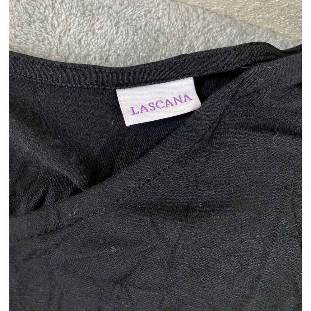 Lascana Womens Floral Wide Leg Jumpsuit Black Sleeveless Pockets Size 12 - Picture 3 of 16